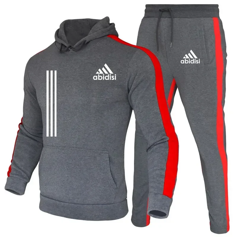 Tute Da Uomo 2 Pezzi 2024 Autunno Inverno Tute Sportive Da Jogging Set Tute Felpe Con Cappuccio Giacche E Pantaloni Sportivi Abbigliamento Uomo