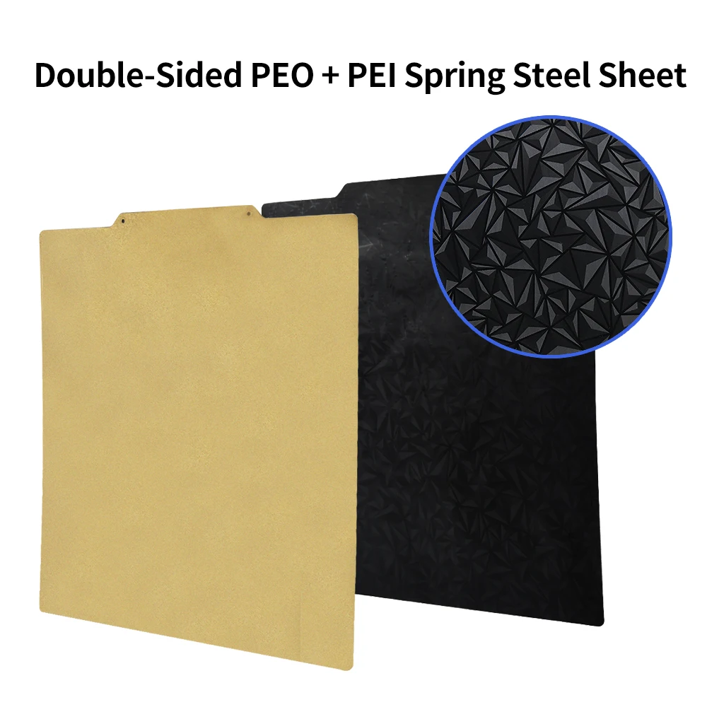 Bambu Lab X1 257X257Mm Double Side Smooth Peo + Textured Pei Steel Sheet Per Bambulab P1P P1S Bamboo X1C A1 Steel Build Plate