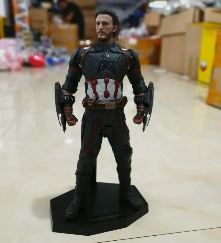 28Cm Crazy Toys Marvel Avengers Captain American Statue Pvc Action Figure Modello Da Collezione Giocattolo