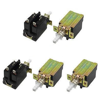 5Pcs 5A 250Vac Spdt 4 Spilli Autobloccante Interruttore Di Pulsante Di Alimentazione Kdc-A04-2