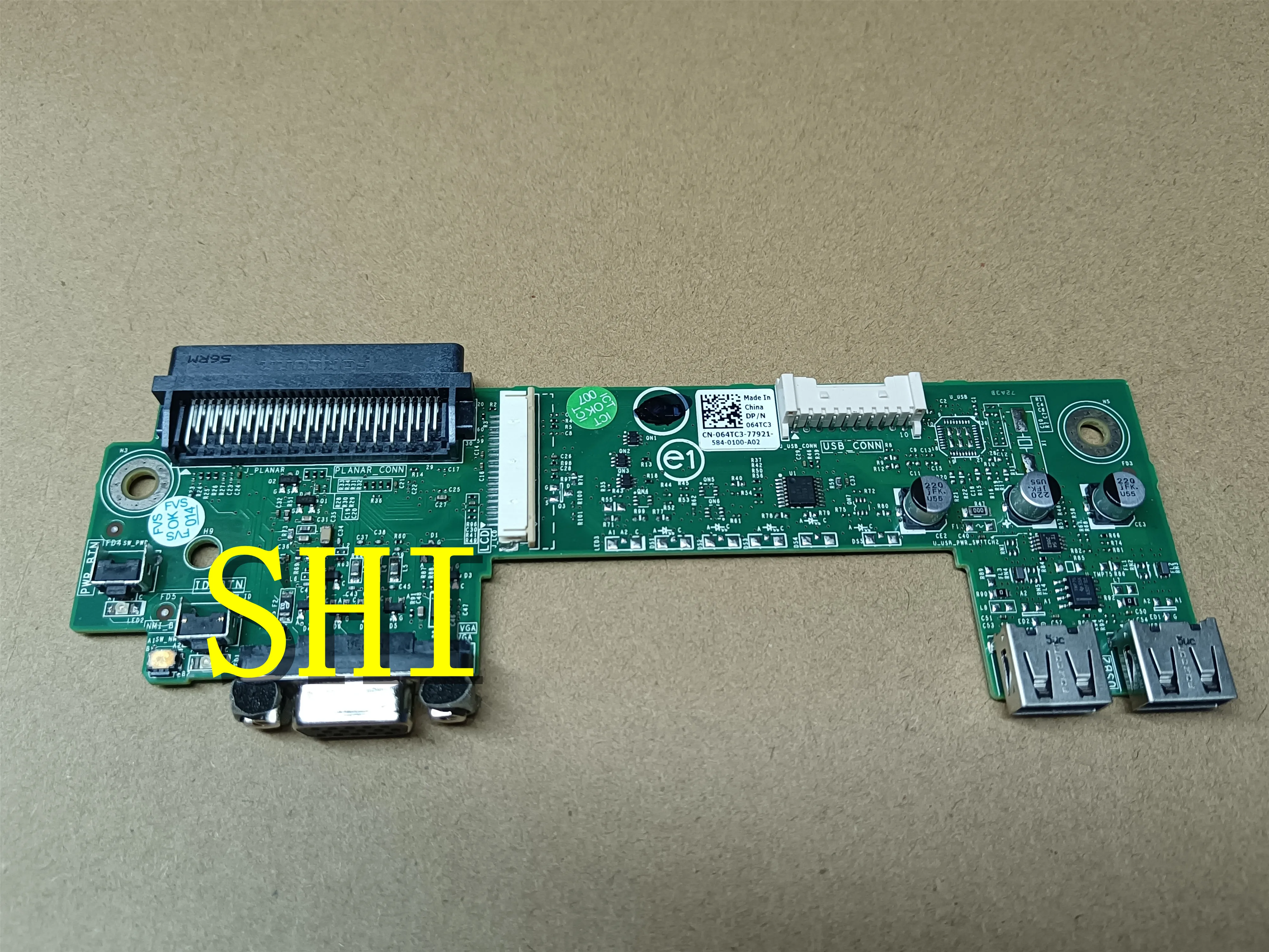 064 Tc3 Per Originale Per Dell Poweredge R320 R420 R520 Usb Vga Server Scheda Pannello Di Controllo Anteriore 64 Tc3 Completamente