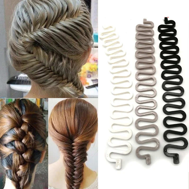 1 Pz Plastica Lady French Hair Braiding Tool Hair Twist Braider Facile Da Usare Accessori Fai Da Te Fashion Salon Women Braider Maker