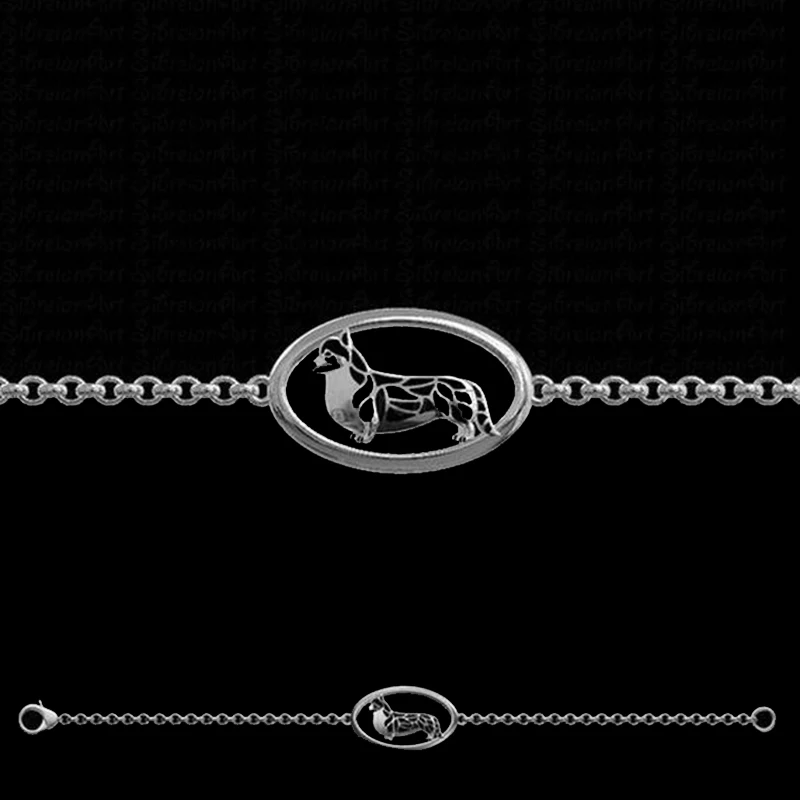 Bracciale Regolabile Pembroke Welsh Corgi (Con Coda) Gioielli Per Cani Da Compagnia Nave Libera