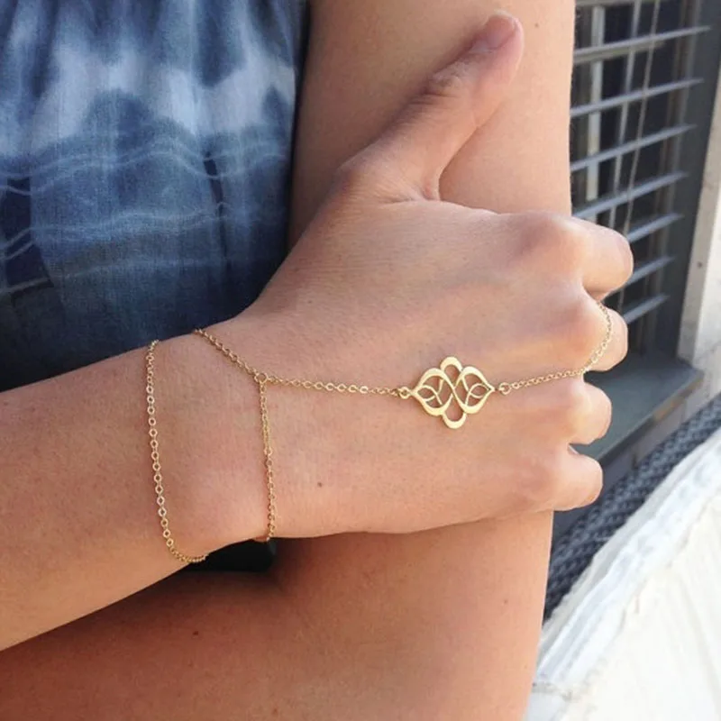 Bracciale Con Dito Bohémien Bracciale Con Dito In Oro Bracciale Schiavo In Oro Catena A Mano