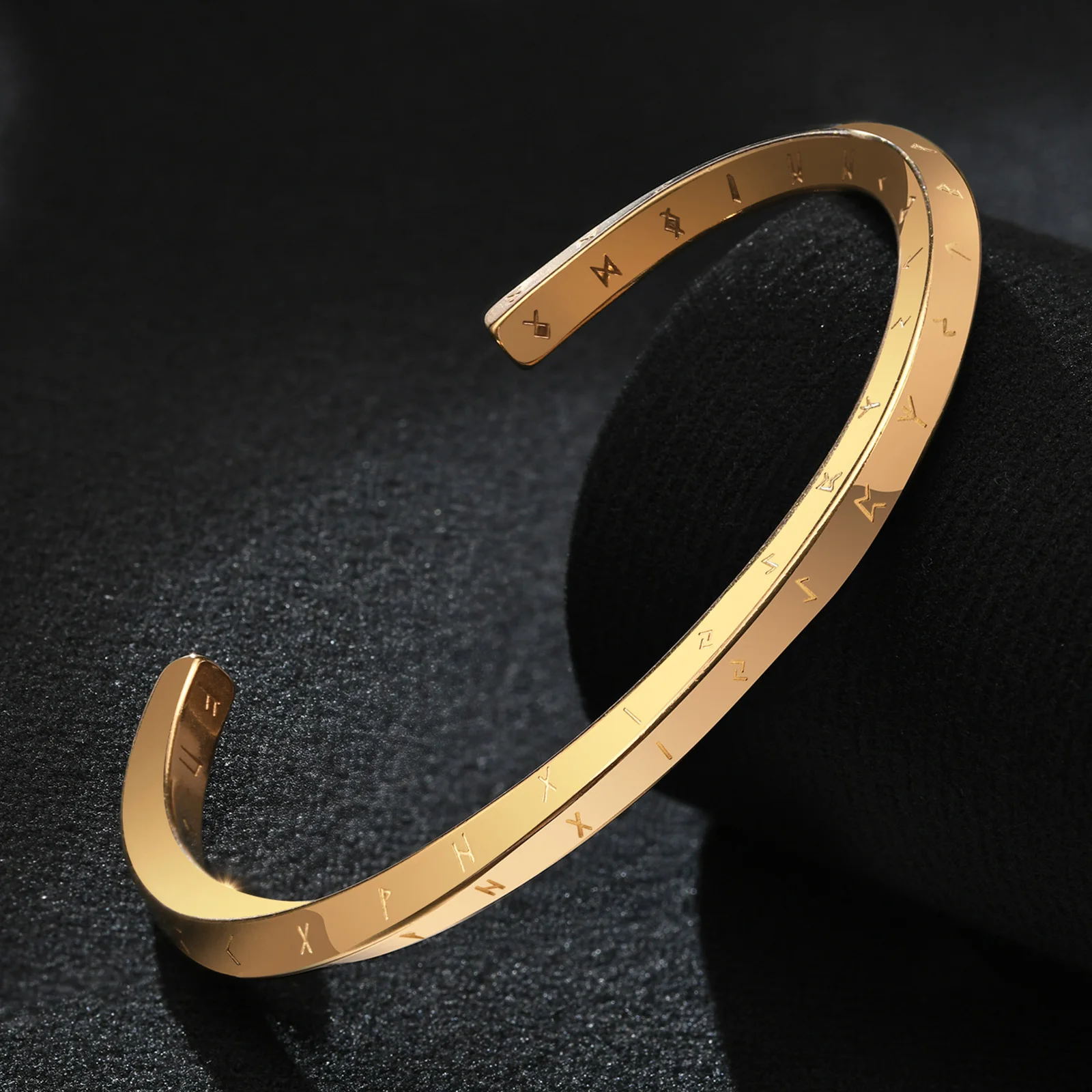 Bracciale Rigido, Bracciale A Spirale In Acciaio Inossidabile Con Gioielli Simbolo Vichingo