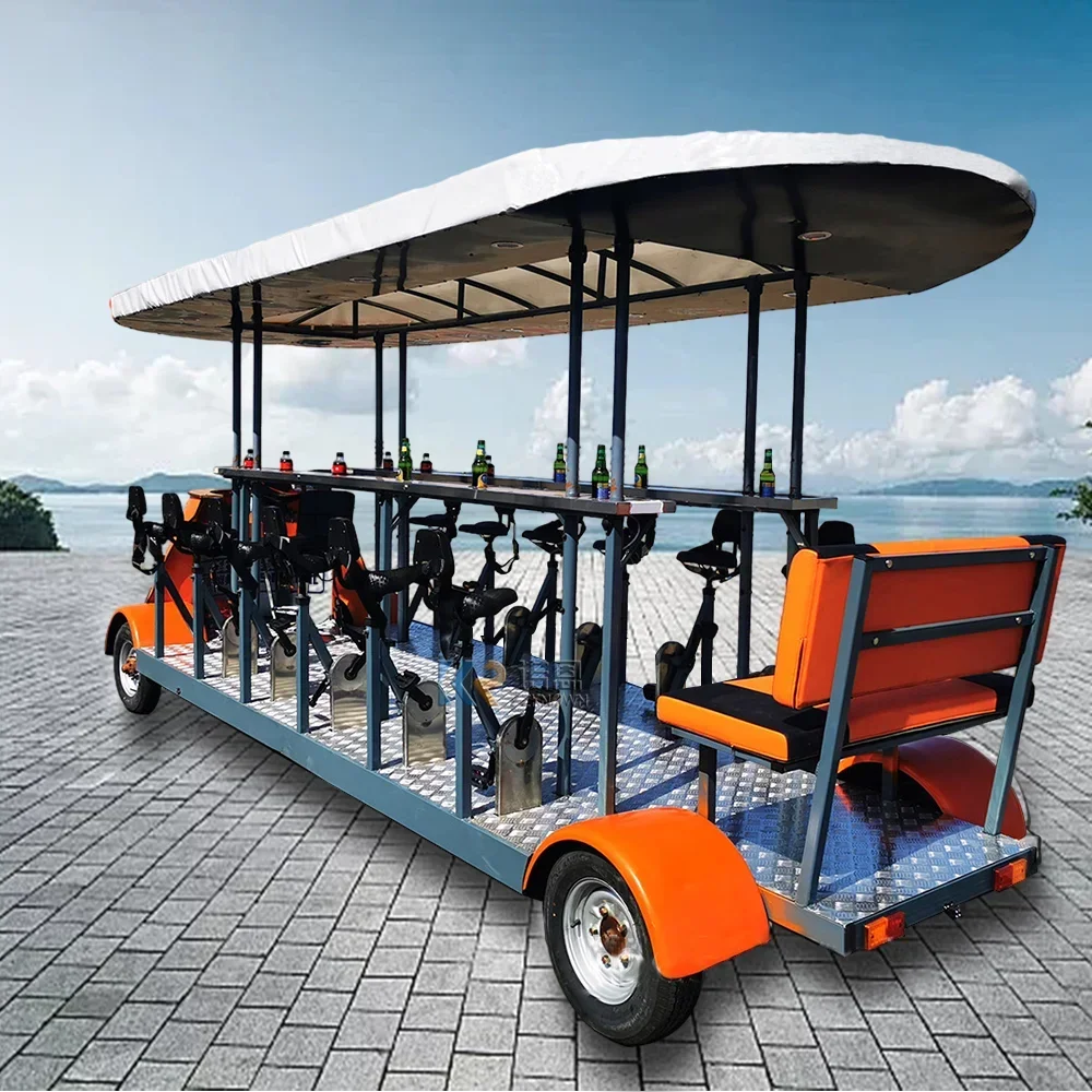 Bici Elettrica Per Feste Pub Bike Pedal Pub Cycle Leisure Sightseeing City Bus Beer Bike In Vendita