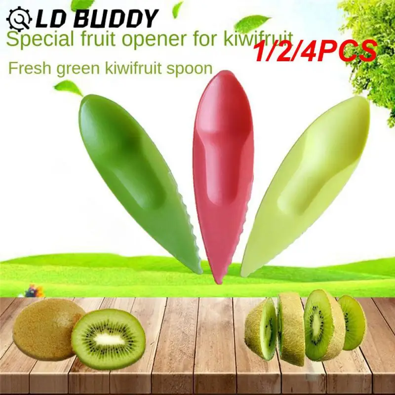 1/2/4 Pz Set Plastica Kiwi Cucchiaio 11.5*3Cm 2 In 1 Kiwi Dig Cucchiaio Scoop Candy Color Frutta Coltello Affettatrice Pelapatate Cutter