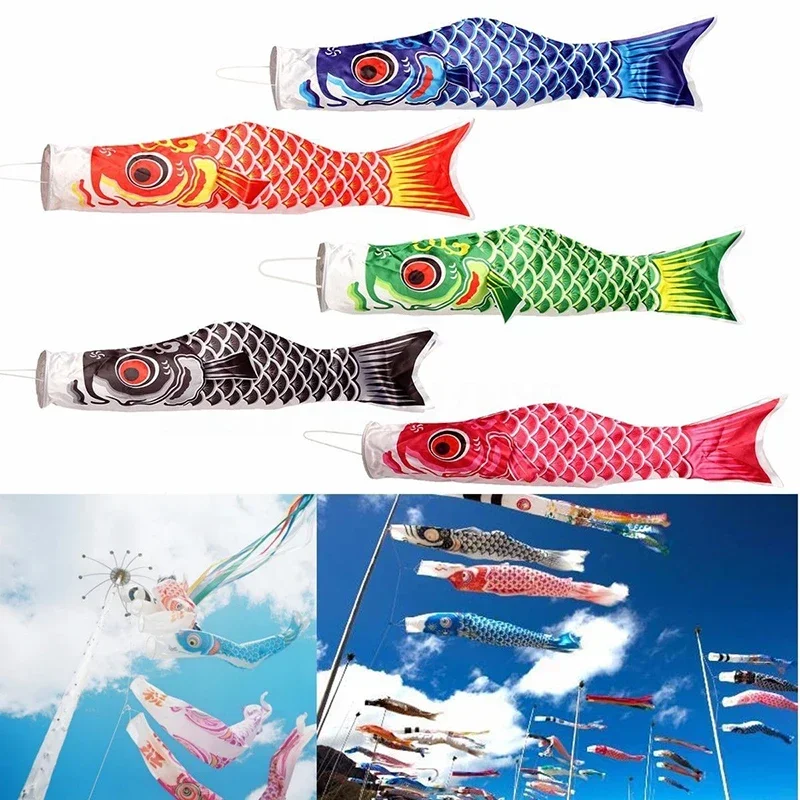 40Cm-100Cm Carp Windsock Tradizionale Giapponese Carp Windsock Hanging Home Decoration Fish Flag Festival Carp Windsock Streamer