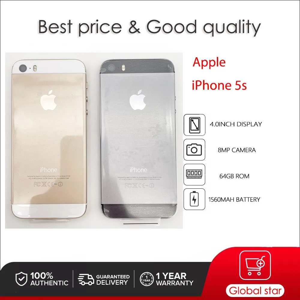 Originale Apple Iphone 5S Sbloccato Usato Ios A7 4.0 "16/32/64Gb Rom Cellulare 8Mp Smartphone Con Impronte Digitali