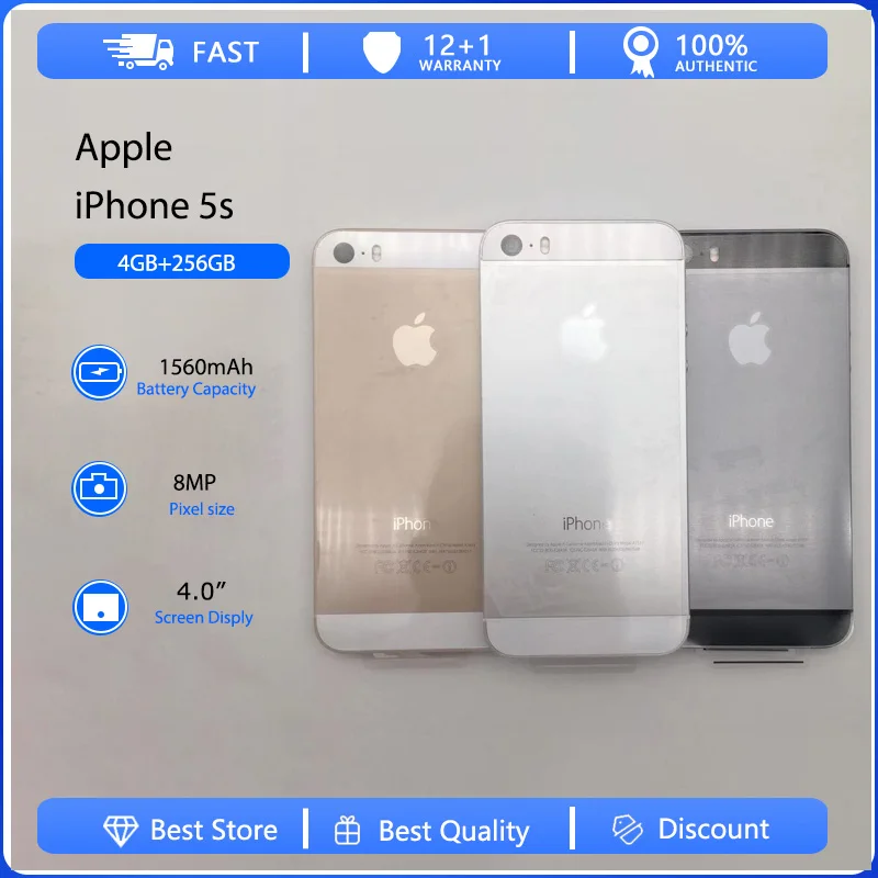 Apple Iphone 5S Cellulare Originale Usato Sbloccato 4.0 "16/32/64Gb Rom Ios 8Mp 4G Smartphone Con Impronte Digitali