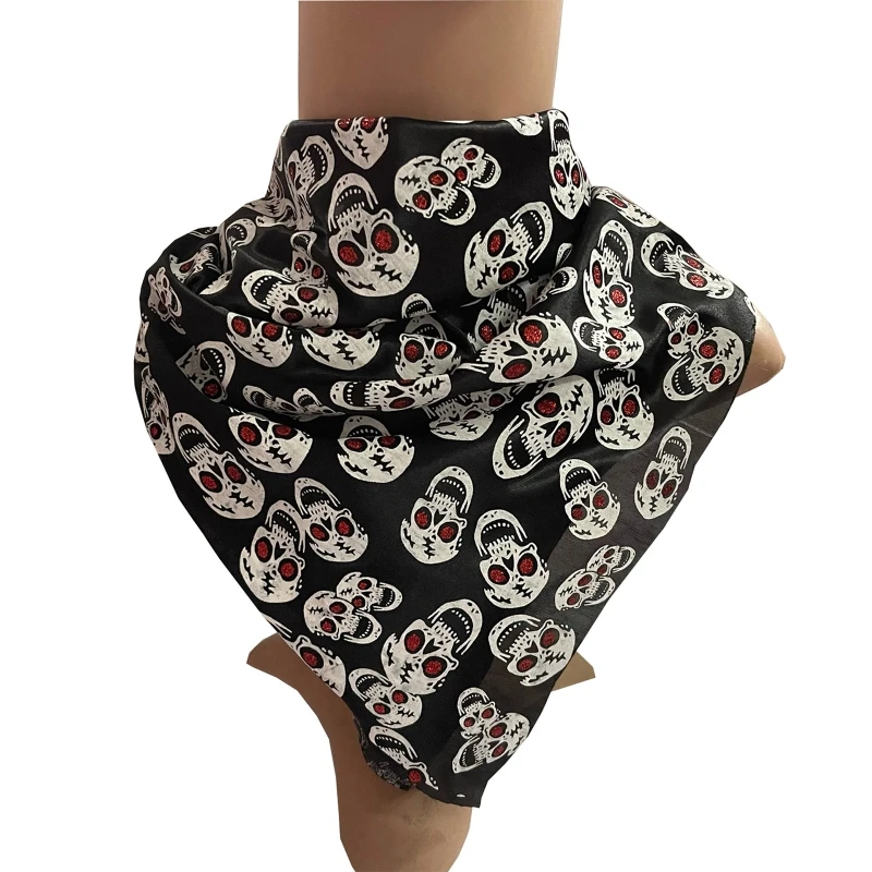Halloween Pirate Bandana Multifunctional Head Wrap Face Scarf Mask For Cycling R7Rf