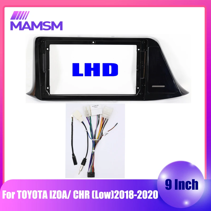 Telaio Autoradio 2Din Da 9 Pollici Per Toyota Izoa/Chr (Basso) 2018-2020 Android Dvd Pannello Bigscreen Lunetta Installazione Cruscotto Trim Kit