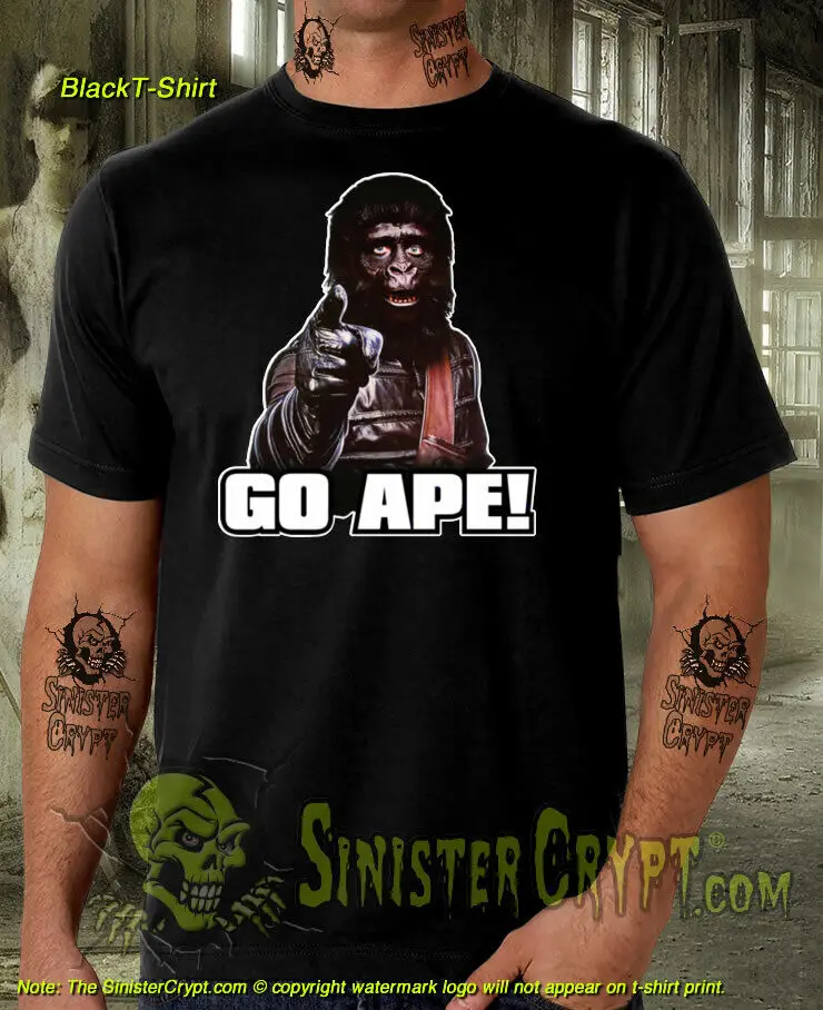 Planet Of The Apes Go Ape! T-Shirt Film Sci-Fi Vintage S-6Xl