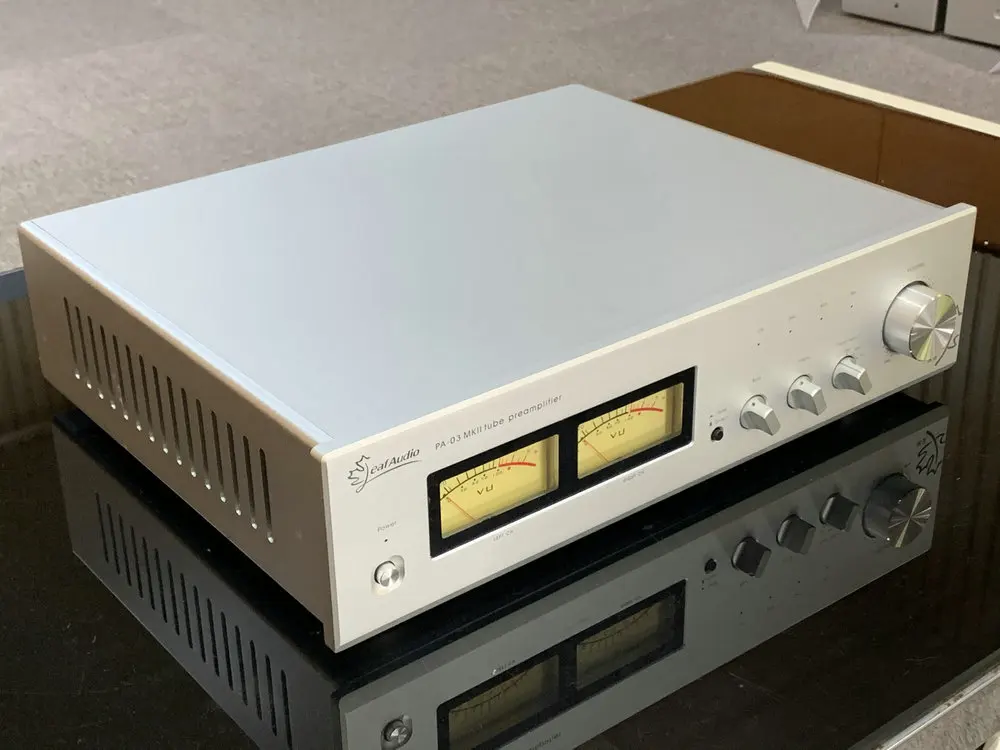 Nuovo Preamplificatore A Tubo Leaf Audio Pa-03 Mkhil Arc Ls22 Dual Vu Meter 6922 Preamplificatore Di Classe Aggiornabile Completamente Bilanciato