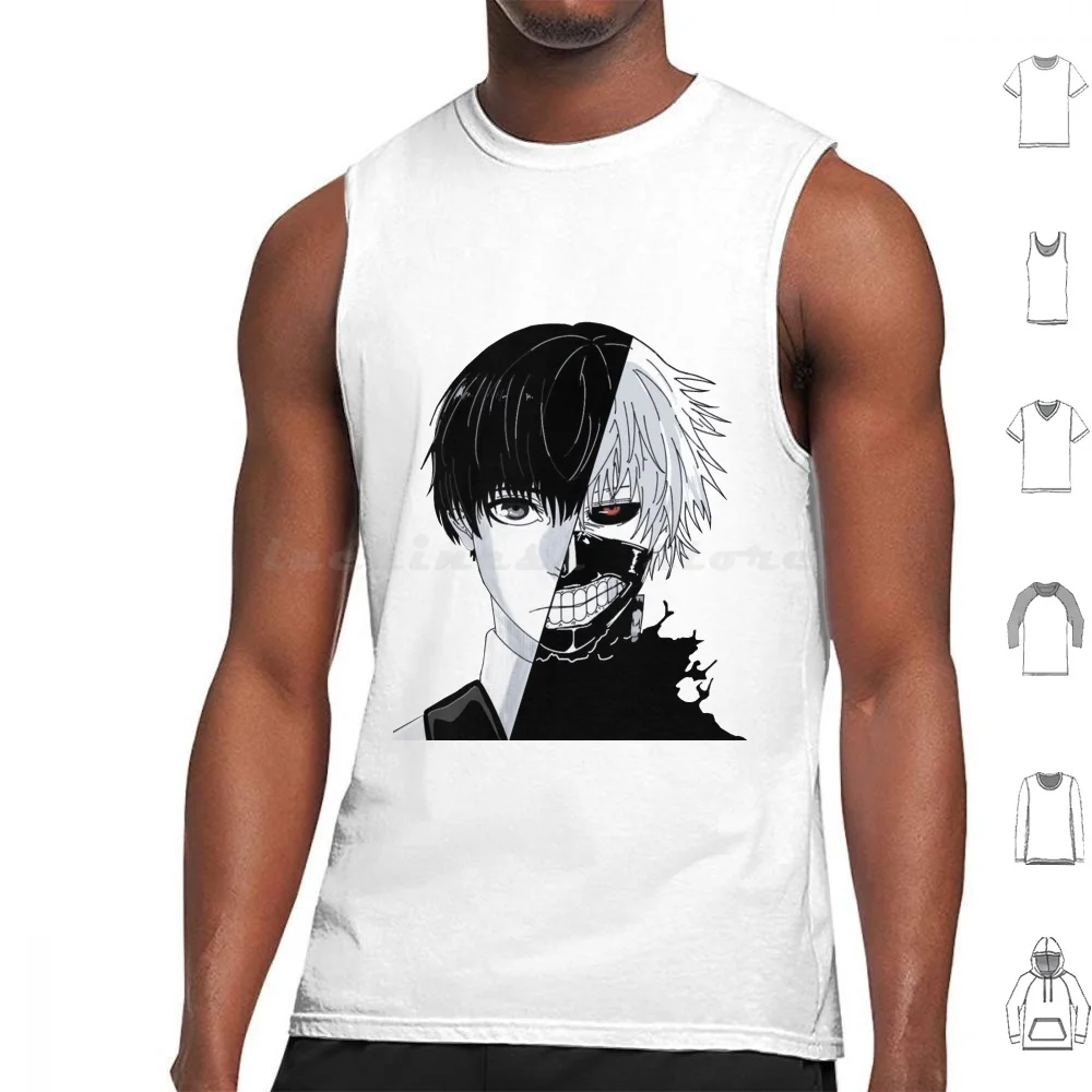 Tokyo Ghoul Kaneki Canotte Stampa Cotone Anime Ghoul Kaneki Manga Tokyo Tokyo Ghoul Touka Ken Kaneki Ken Tokyo
