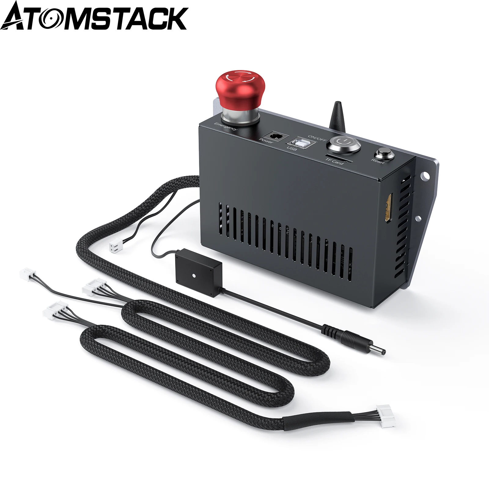 Atomstack Air Assist Supporto Per Scatola Di Controllo Automatico Wifi Offline Funziona Per X30 Pro X20 A20 S20 Pro X7 A10 S10 Pro A5 M50 A5 Pro