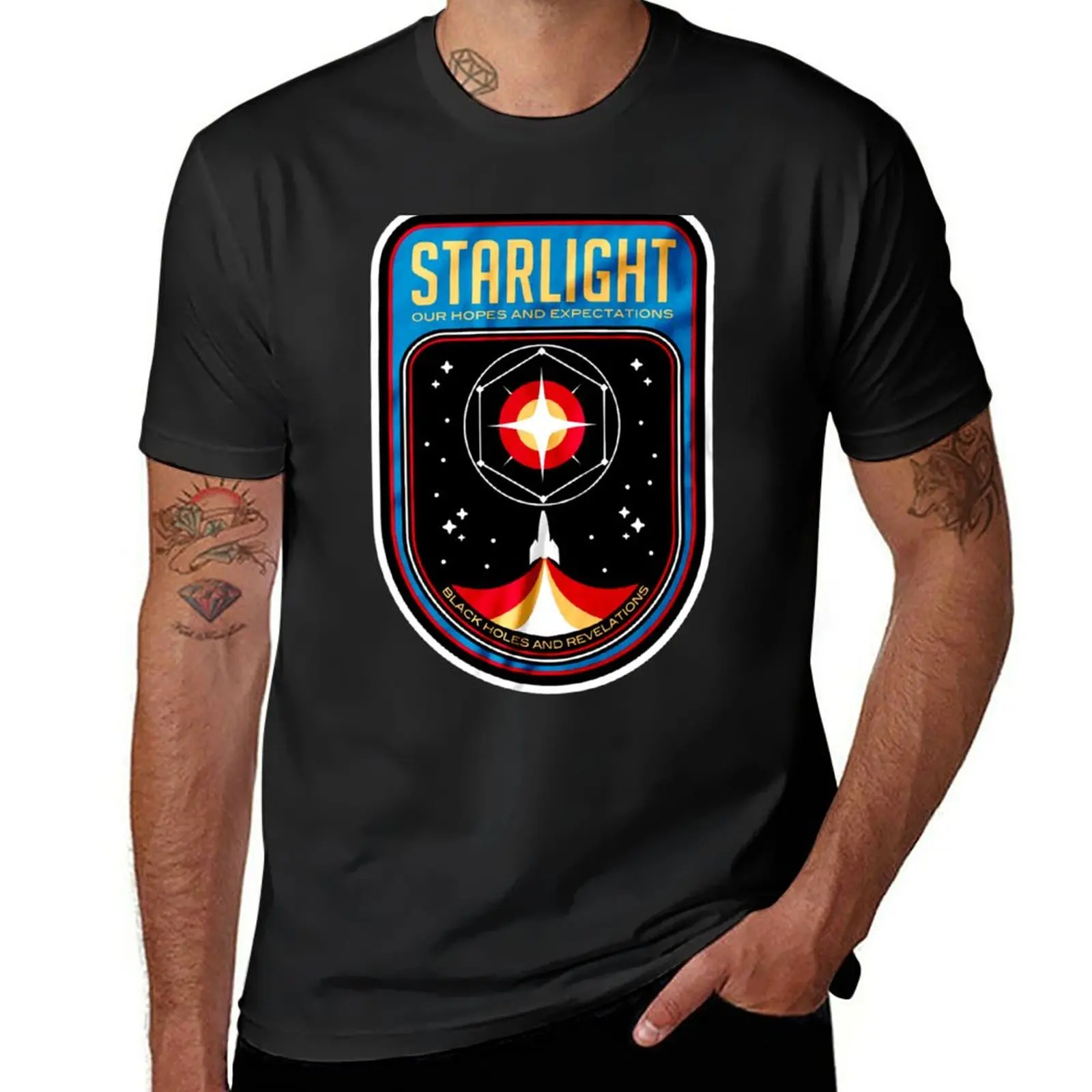 New Starlight From Muse Band T-Shirt Cat Shirts Plus Size Top Magliette Bianche Da Uomo