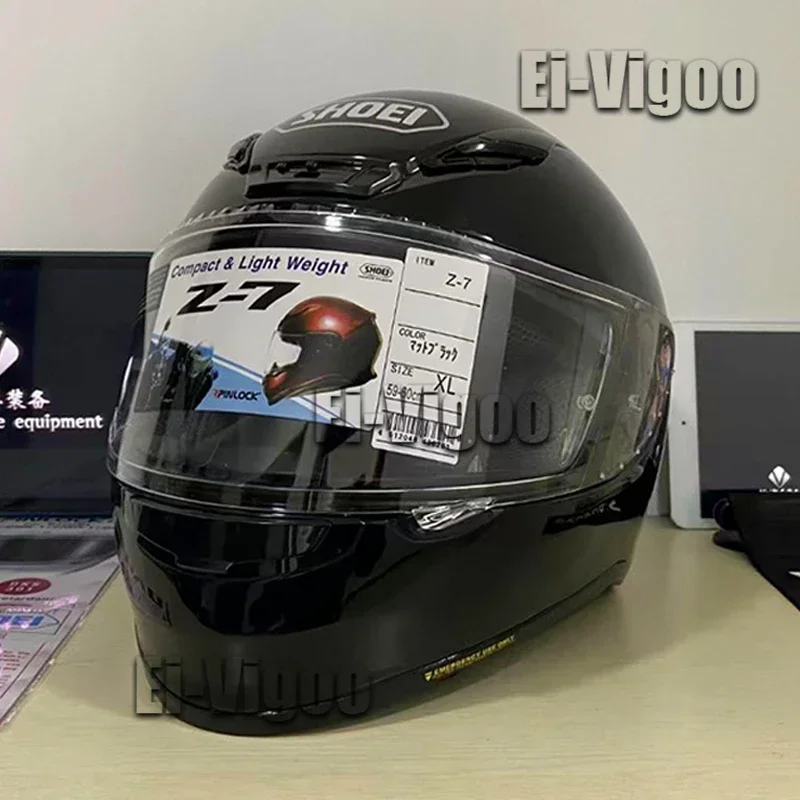 Casco Moto Integrale Shoei Z7 Casco Nero Brillante Equitazione Motocross Racing Casco Moto