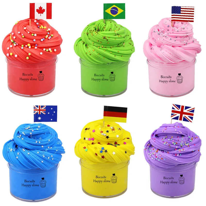 Slime Cotone Fango Schiuma Fango Burro Fango Colore Fango Film Che Soffia Puzzle Colorato Giocattoli Per Bambini Fai Da Te Esercizio Abilità Pratica