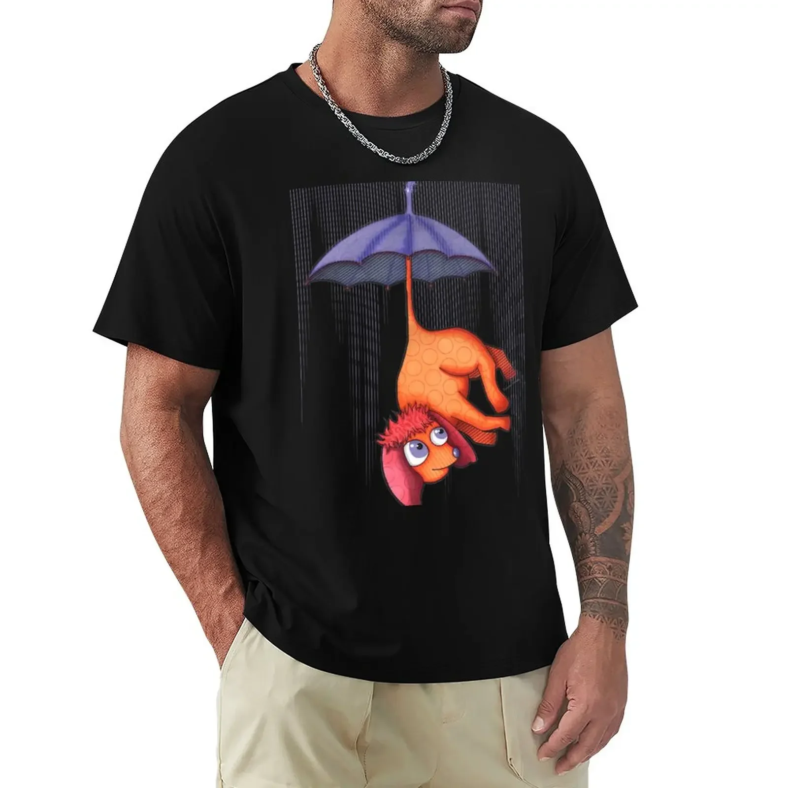 Pup-Brella T-Shirt Heavyweights Blacks Summer Top T-Shirt Da Uomo