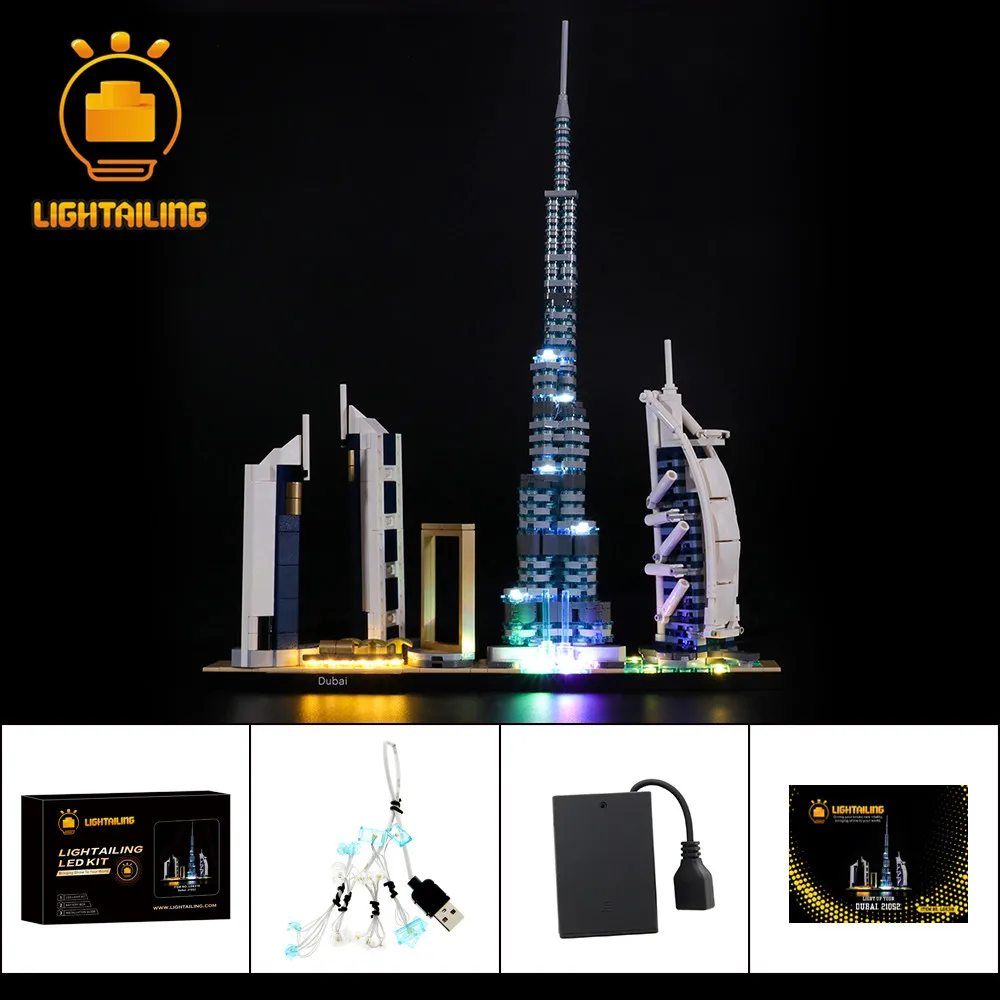 Lightailing Kit Luci A Led Per Architettura 21052 Dubai Skyline Collection Giocattoli Building Blocks Set Di Illuminazione