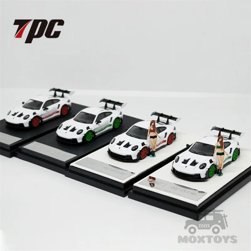 Tpc 1:64 992 Gt3 Rs Bianco Con Ruote Rosse/Ruote Verdi Modellino Auto
