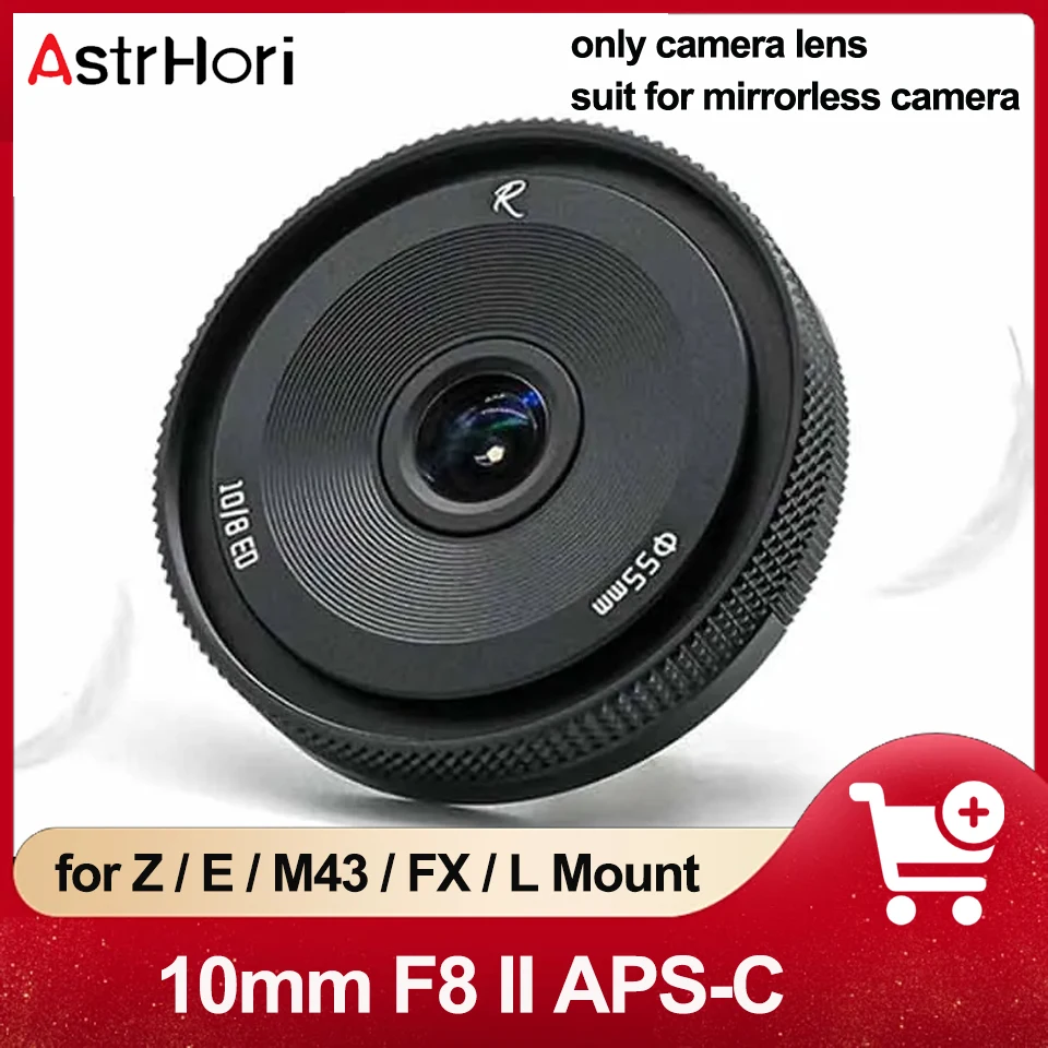 Astrhori 10Mm F8 Ii Aps-C Obiettivo Grandangolare Mf Fisheye Per Sony A7Iii Fuji X-A20 Canon R5 Nikon Z5 Malaison Fr