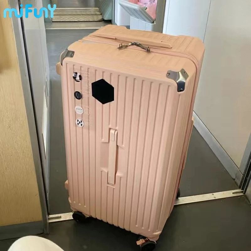 Mifuny Rolling Bagagli Rosa Universal Wheel Password Trolley Addensato Trolley Portatile Di Grande Capacità Custodia Da Viaggio D'Affari