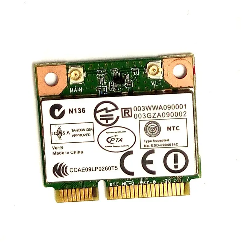 Nuovo Per Azurewave Aw-Nb097H Aw-Nb100H Aw-Nb126H Ar3012 Ar5B225 Half Mini Pci-E Wifi Bt4.0 Scheda Wireless Wlan