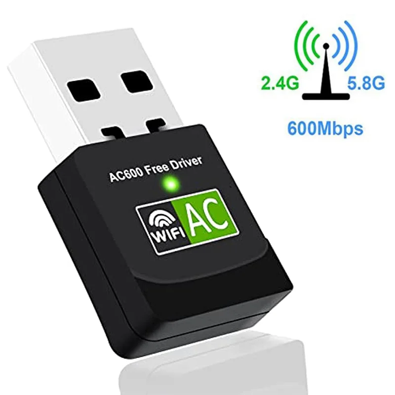Antenna Wifi Scheda Di Rete Usb Di Piccole Dimensioni Dual Band Rtl8811 802.11Ac 600Mbps Per Computer Windows