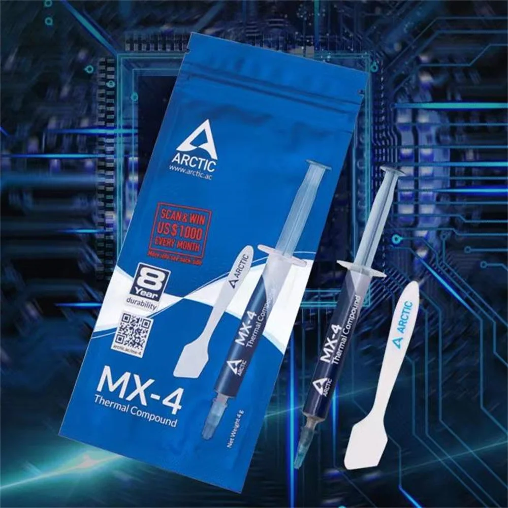 Processore Di Pasta Termica 2/4/8G Mx-4 Grasso Termico Grasso Cpu Di Alta Qualità Dispositivi Di Raffreddamento A Pasta Termica Cpu Paste Termiche 8.5
