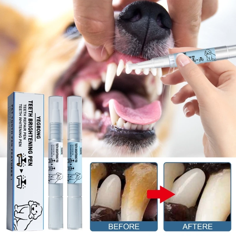 Set Di Penne Sbiancanti Per Denti (2 Penne) Per Animali Domestici Efficace E Indolore Senza Sensibilità