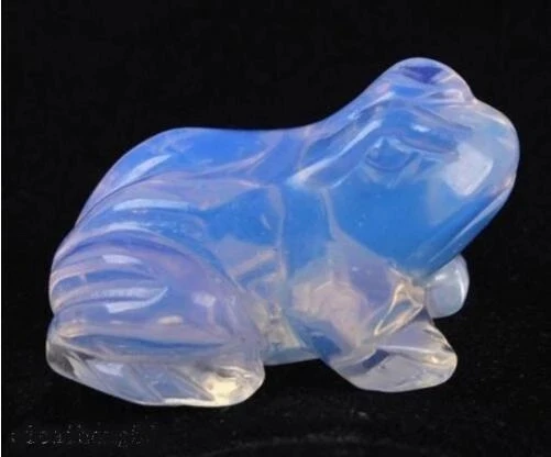 Ym 304 Hermosa Piedra Lunar Tallada A Mano Rana Piedra Preciosa Animal Figurita