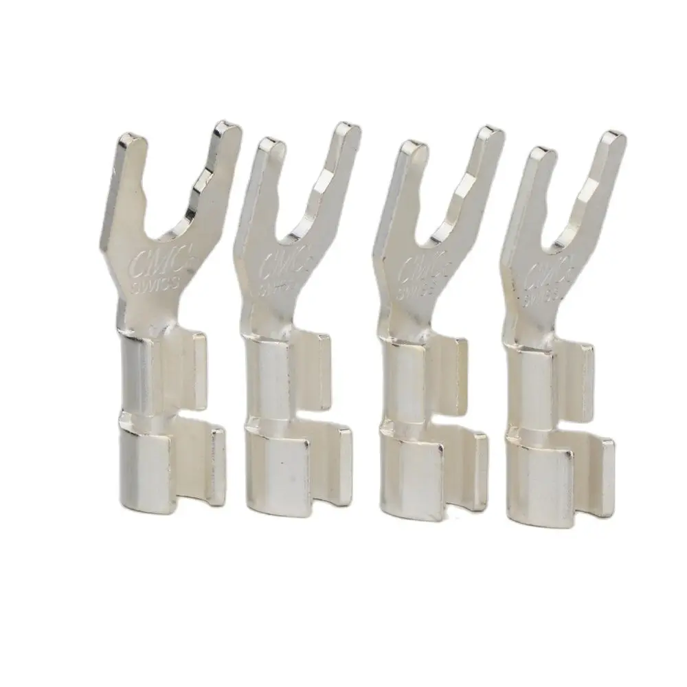 8 Pezzi Di Alta Qualità Cmc Style Y Vanga Placcato Argento Y Vanga Plug Hifi Audio Speaker Connettore Della Spina Del Cavo