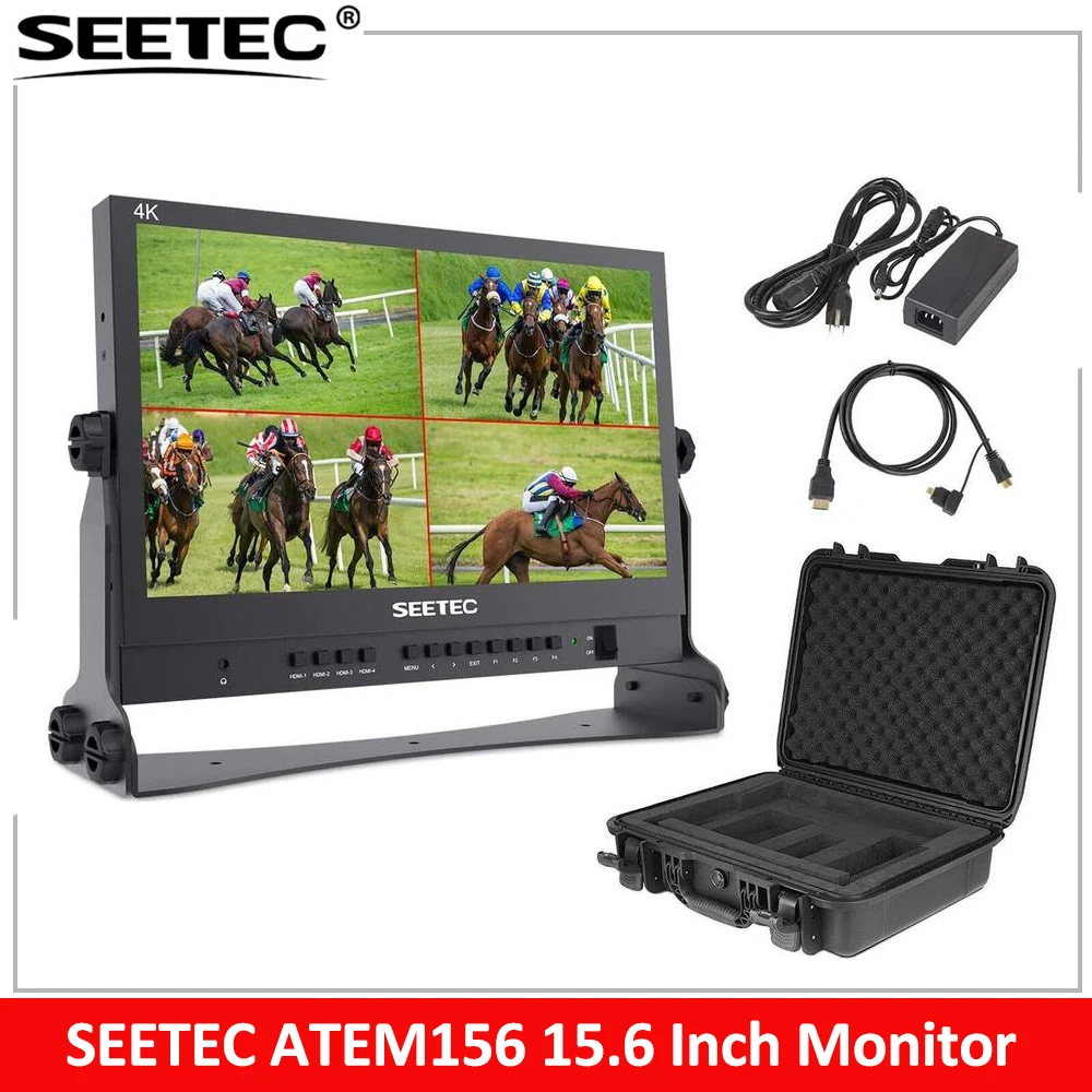 Seetec Atem156 15.6 Pollici Live Streaming Broadcast Director Monitor Quad Split Display Per Atem Mini/Pro Studio Television