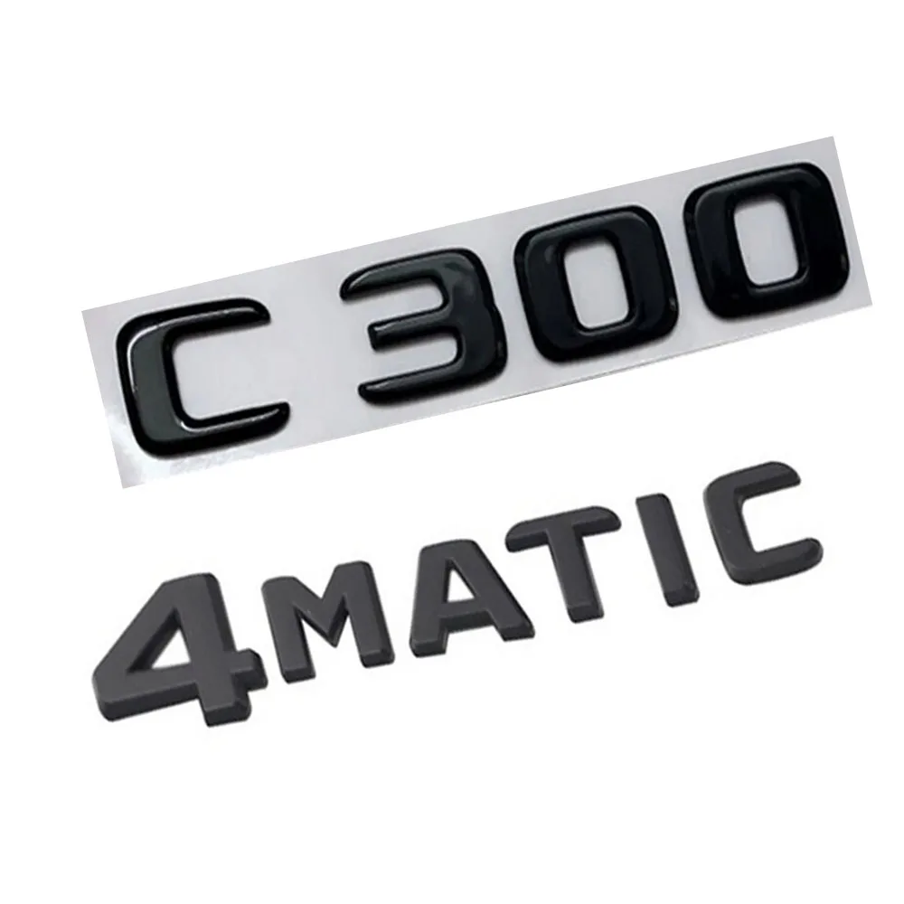 C300 4Matic Logo Per Mercedes Benz C300 W205 W204 Logo Car Fender Side Stickers Tronco Badge Accessori Adesivi