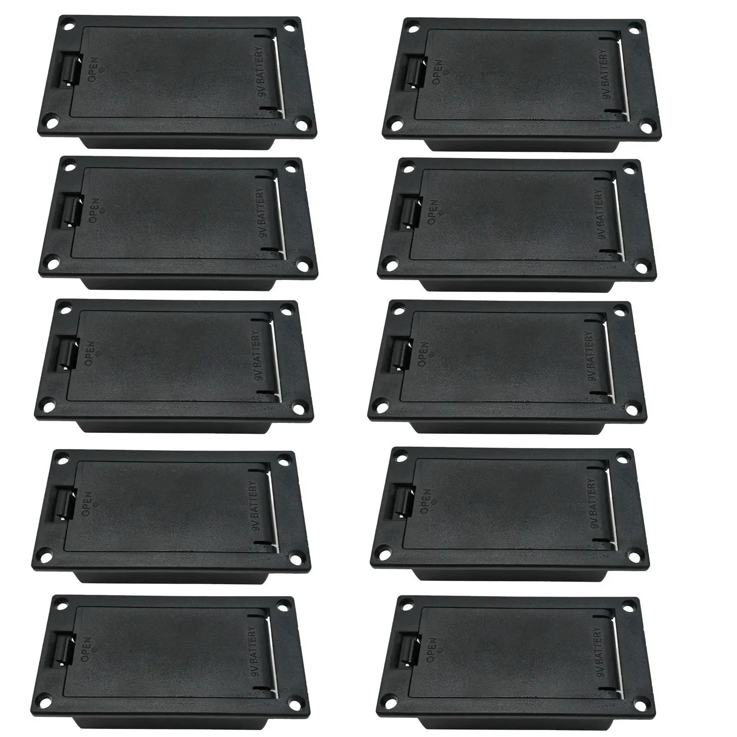 10Pcs 9 V Battery Box/Supporto/Coperchio Del Vano Della Custodia Con Clip Della Batteria Da 9 Volt Per Accessorio Di Ricambio Per Pickup Basso Per Chi