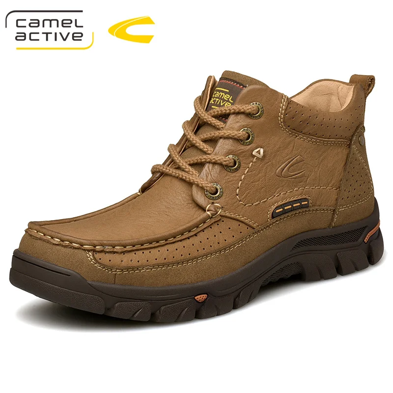 Camel Active Scarpe Dei Nuovi Uomini Di Inverno Caldo Del Cuoio Genuino Da Trekking All'Aria Aperta Stivali Da Uomo Non-Slip Degli Uomini Molli Di Sti