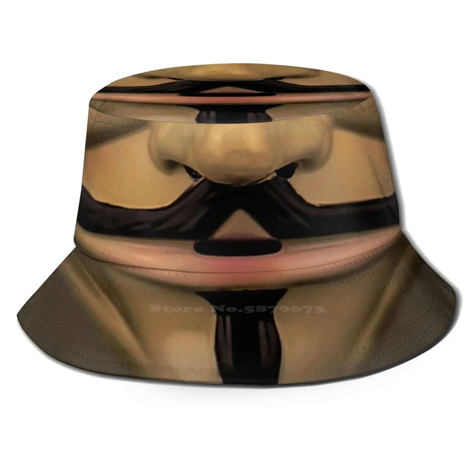Face Fitted Anatory Guy Fawkes Causal Cap Bucket Hat V Per Vendetta V Per Vendetta Face Movie Smile V Per Vendetta Vendetta