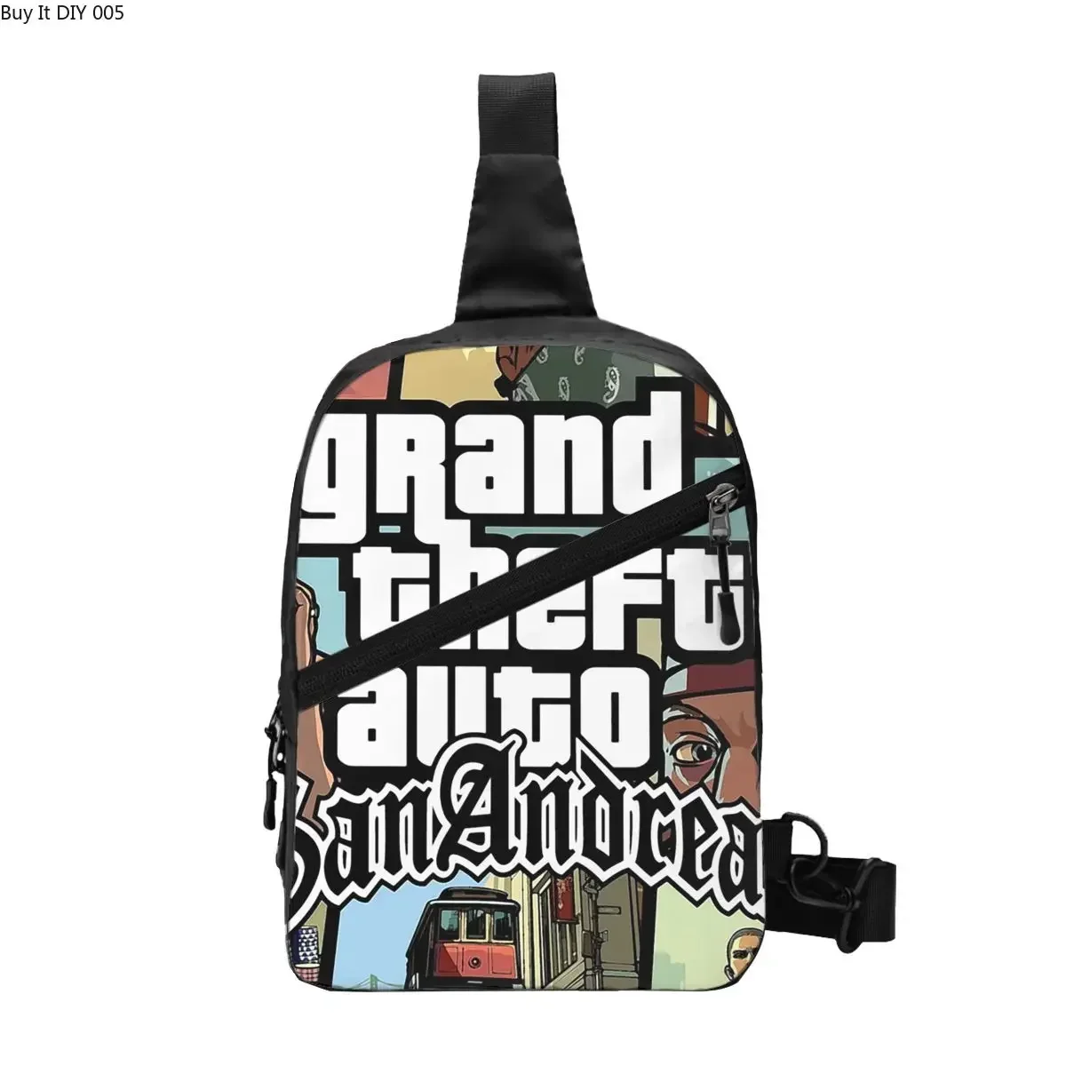 Custom Grand Theft Auto San Andrea Sling Bag Men Cool Gta V Game Spalla Crossbody Petto Zaino Viaggio Daypack