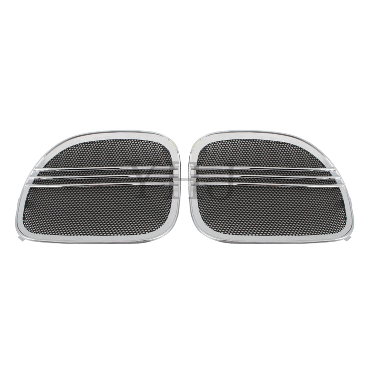 Per Harley Touring Road Glide Special Fltrx 2015-2023 Moto Tri-Line Speaker Grills Accent Trim Horn Cover Black/Chrome