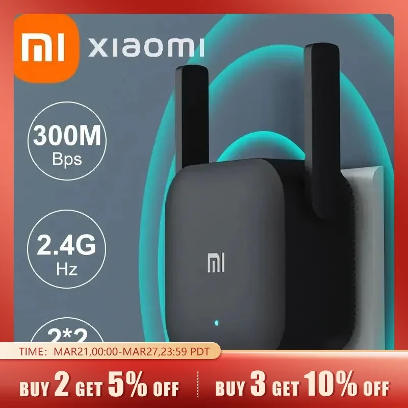 Nuovo Originale Xiaomi Wifi Amplificatore Pro 300M 2.4G Ripetitore Rete Expander Range Extender Roteader Mi Wireless Wi-Fi Router