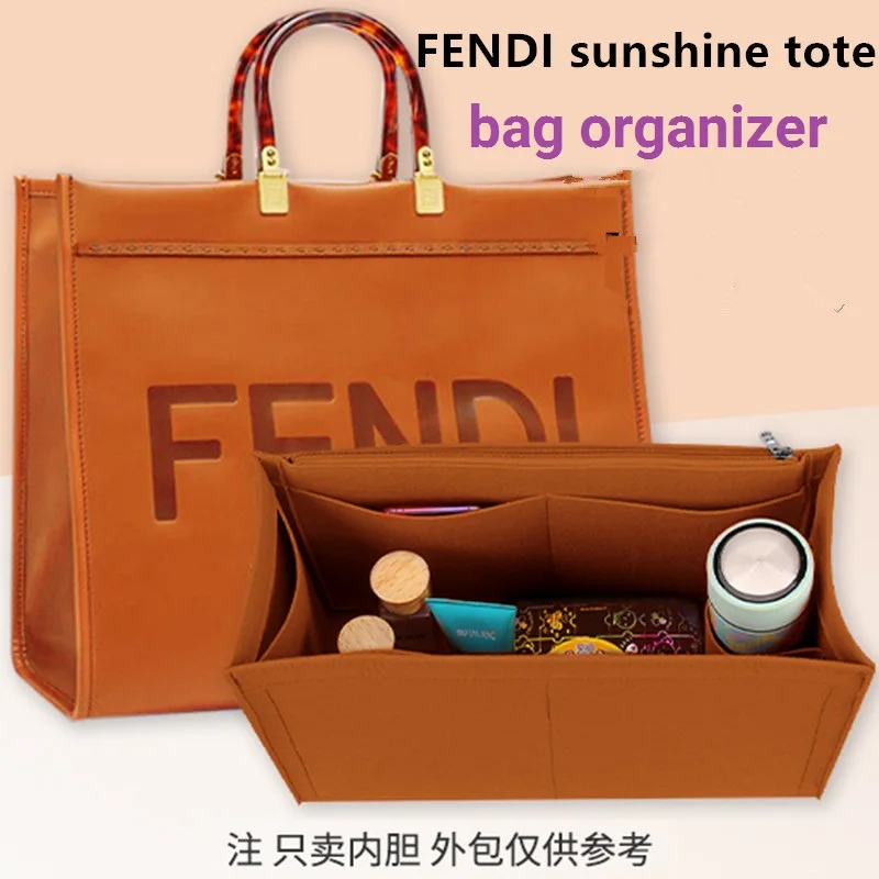 Incionly Organiser】Per Fendi Sunshine Tote Small Medium Larg Bag Organizer Insert Makeup Divider Shaper Protector Scomparto Interno