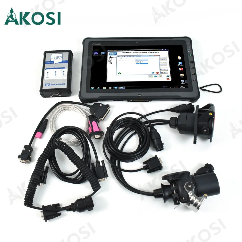 V5.0 Per Il Knorr-Bremse Neo Udif Knorr Interfaccia Di Diagnosi Per Knorr Bremse Trailer Brake E Getac F110 Tablet