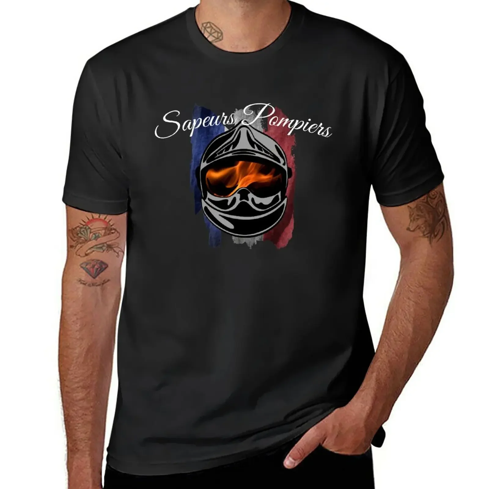 Sapeurs Pomponiers De France Helmet Firefighter Volant Firefighter Pride Honor Madreath Course T-Shirt
