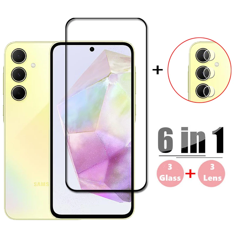 Vetro A Copertura Totale Per Samsung Galaxy A35 Vetro Temperato Samsung Galaxy A35 Screen Protector Hd Phone Lens Film Samsung Galaxy A35