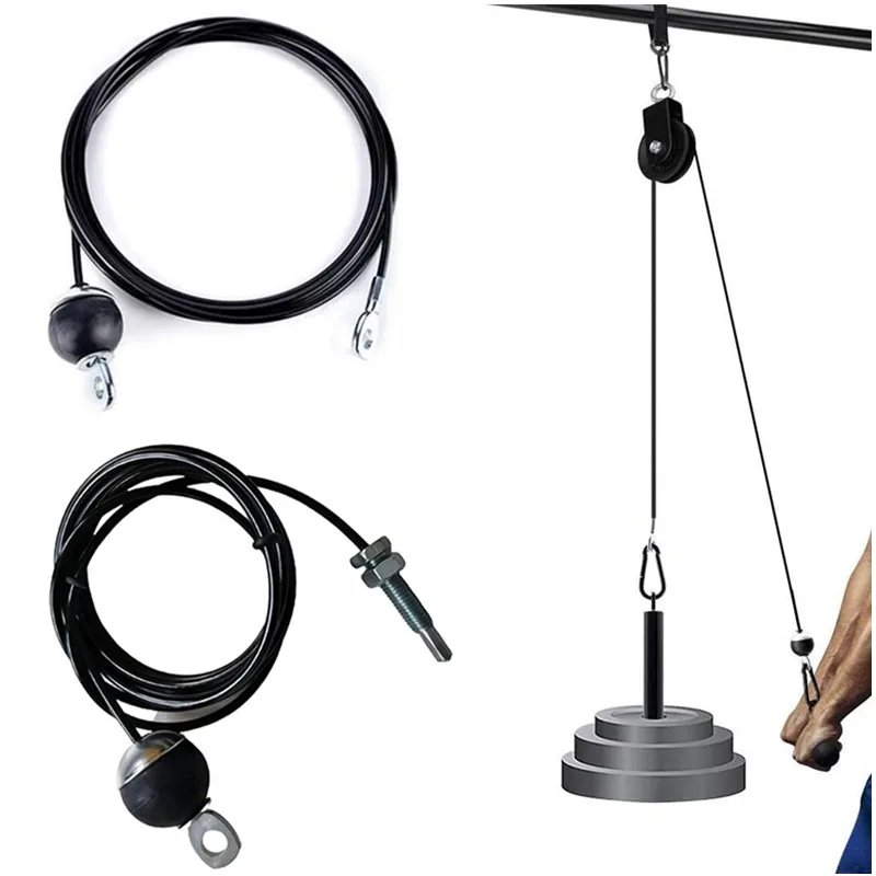 Palestra Wire Rope Fitness Cable Pulley Machine System Heavy Duty Steel Wirerope Per Home Gym Pull Down Lat Lift Pulley Bodybuilding
