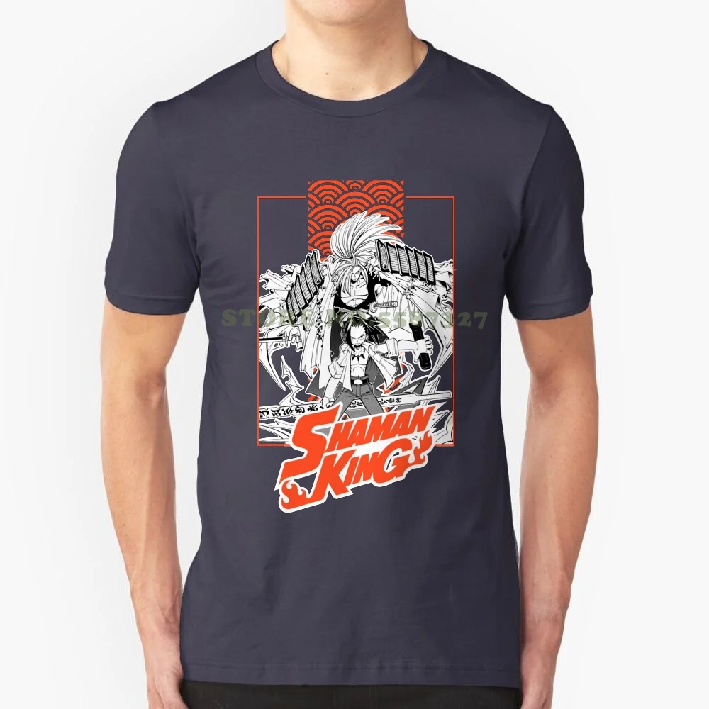 Sciamano King Orange Yoh Cool Design Trendy T-Shirt Tee Shaman King Shamanking Sciamano Anime Sleeve Orange Orange Tree Color