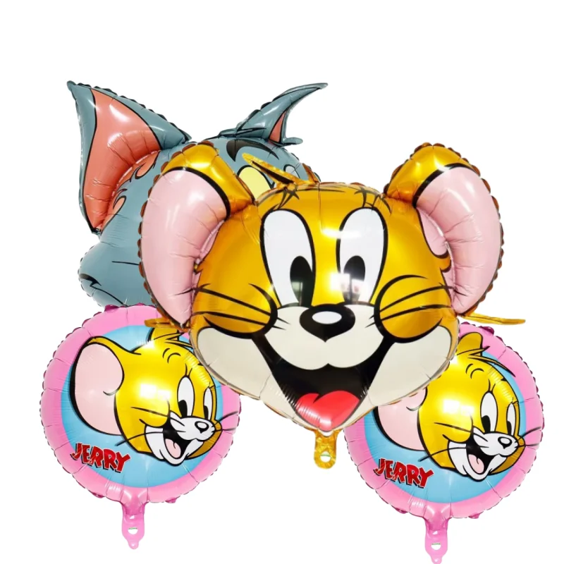 Tom E Jerry Palloncini In Alluminio Per Bambini Primo 5Th 6Th Birthday Party Decoracion Supplies Baby Shower Cat And Mouse Globos