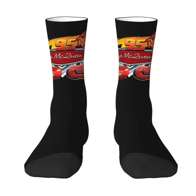 Harajuku Lightning Mcqueen Socks Donna Uomo Warm 3D Printing Cartoon Basket Sports Socks